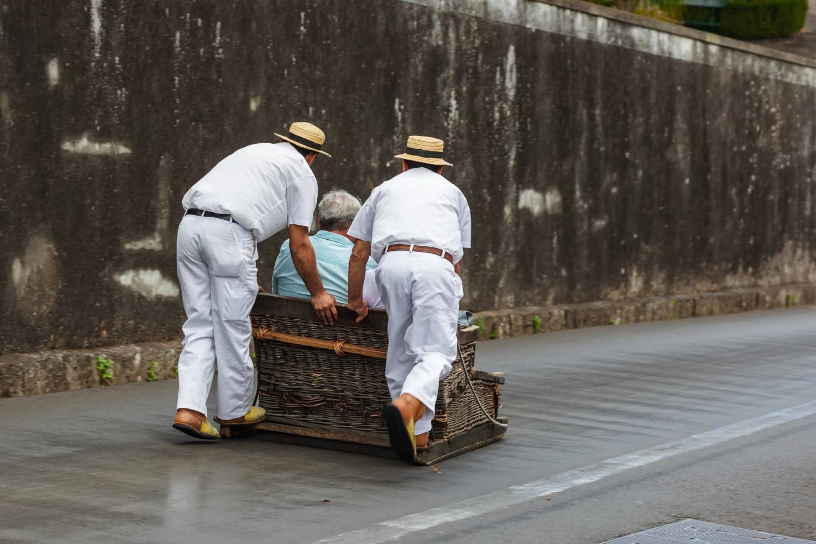 Luges d'osier  à Monte Funchal Madère